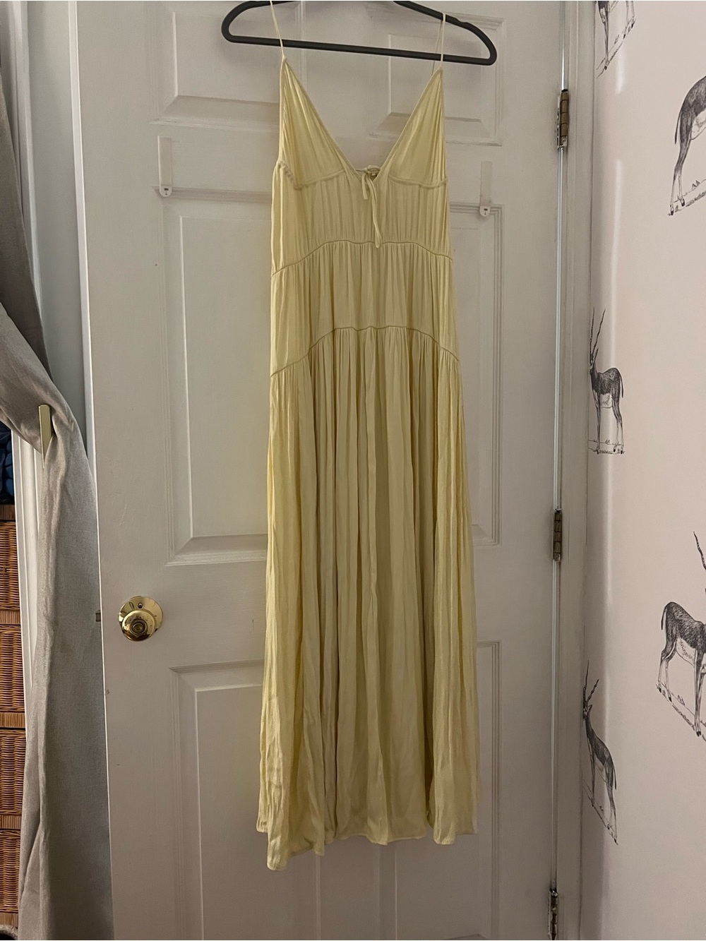 Zara LONG RUCHED SATIN DRESS - Picture 2 of 4